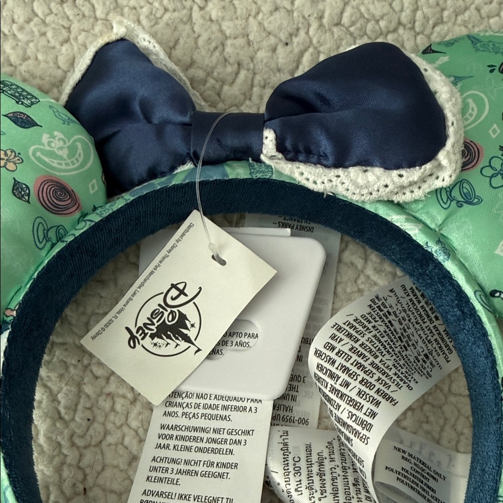 Disney Mint and Navy Alice Ears Headband - Picture 2 of 7